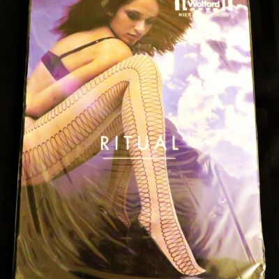 WOLFORD TIGHTS PANTYHOSE SIZE SMALL RITUAL GOBI/BLACK COLOR NEW IN PACKAGE